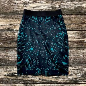EXPRESS Printed Pencil Skirt